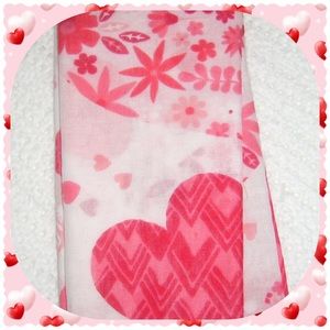 Valentine Bandana-White with Red & Pink Hearts in Various Prints new